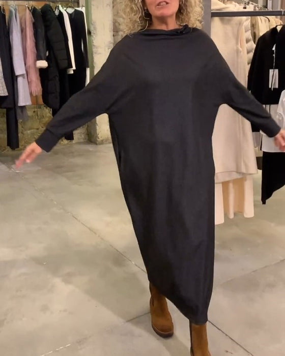 Robe Décontractée à Manches Chauve-Souris