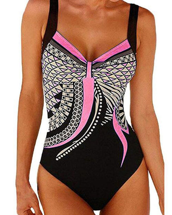 Maillot de bain une pièce à motifs