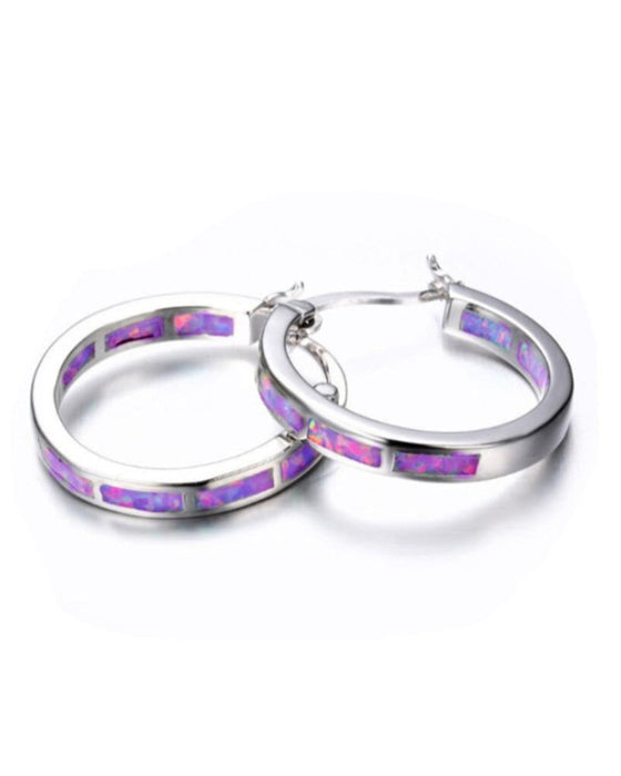 Boucles d'oreilles rondes colorées