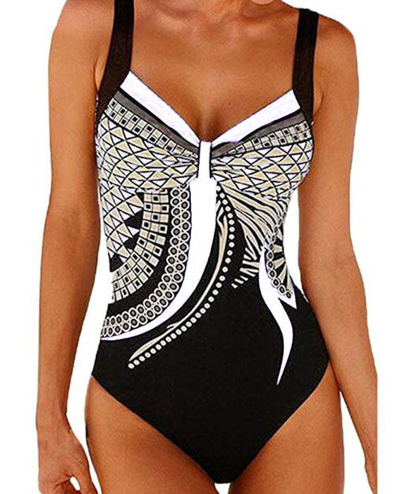 Maillot de bain une pièce à motifs
