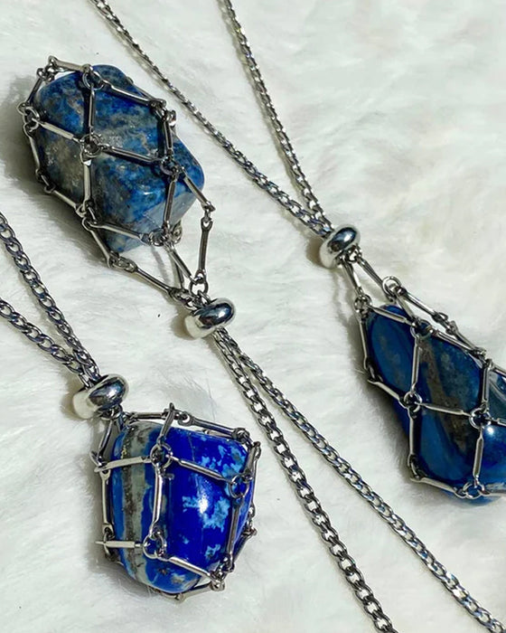 Collier porte-pierre en cristal