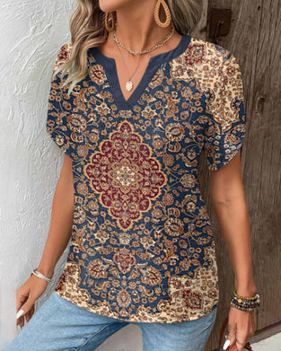 Haut à manches courtes et style rétro