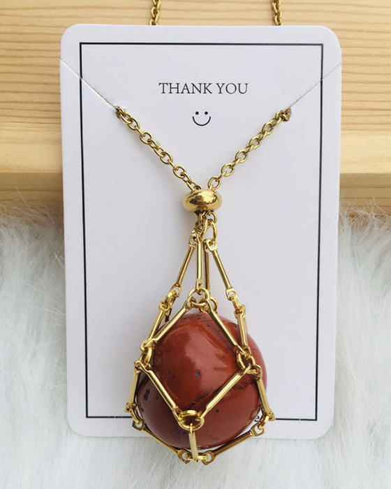 Collier porte-pierre en cristal