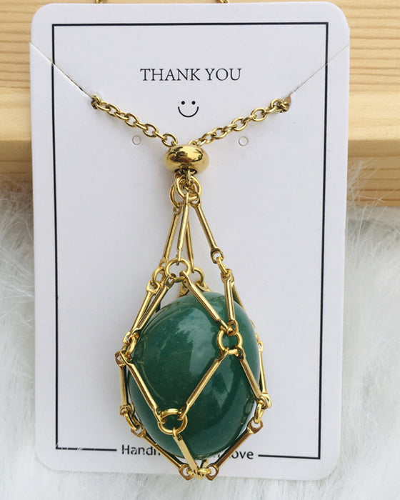 Collier porte-pierre en cristal