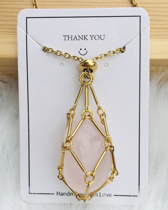 Collier porte-pierre en cristal