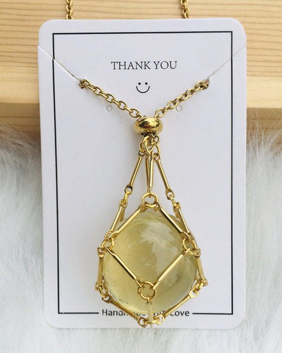 Collier porte-pierre en cristal