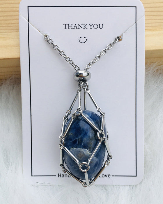 Collier porte-pierre en cristal