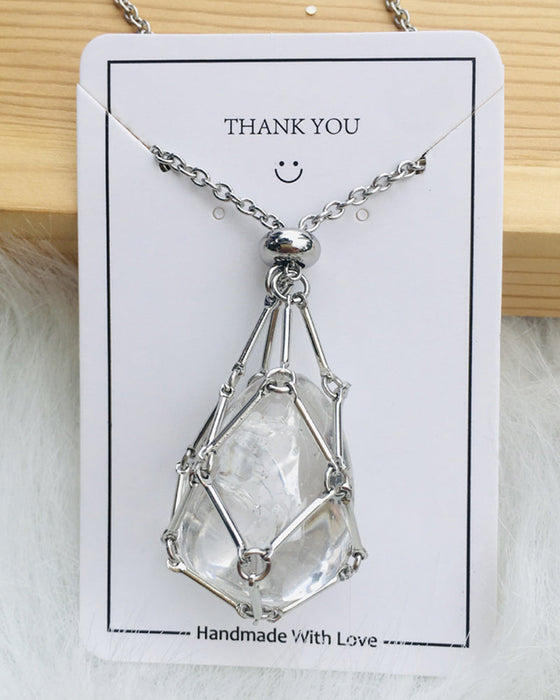 Collier porte-pierre en cristal