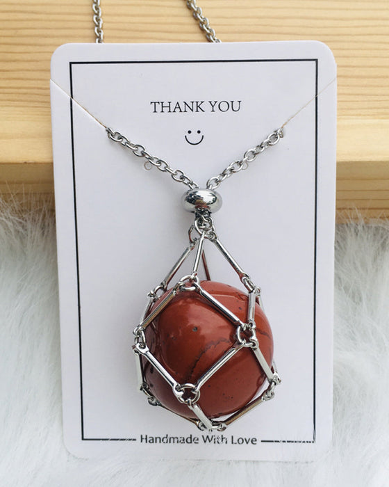 Collier porte-pierre en cristal