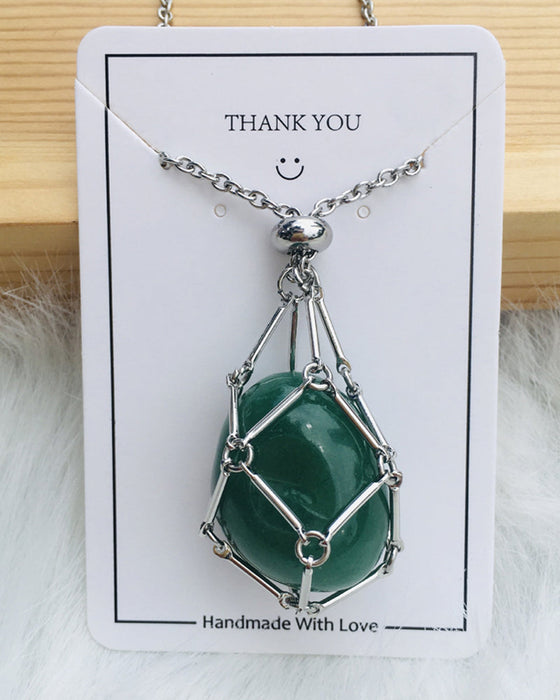 Collier porte-pierre en cristal