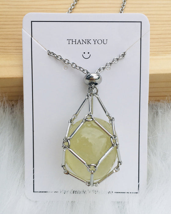 Collier porte-pierre en cristal