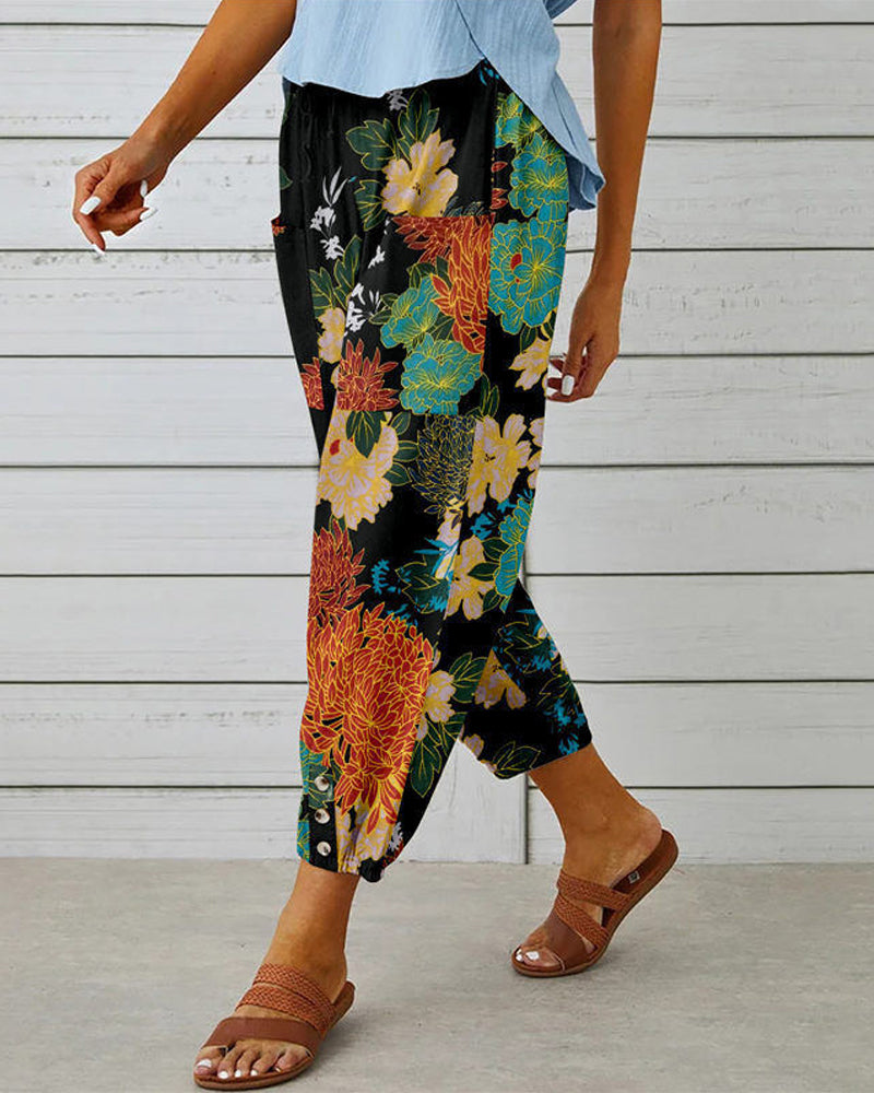 Set Fashion Pantalon Droit Imprimé