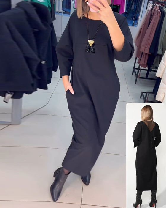 Robe à manches longues et poches