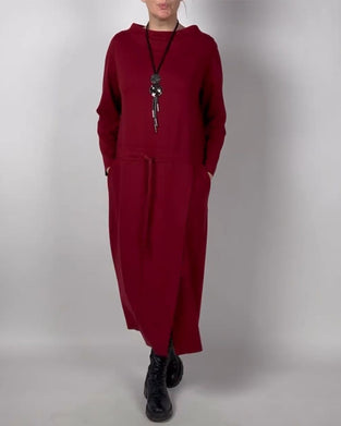 Robe à couleur unie et poche