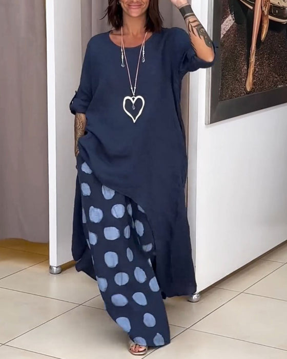 Costume de tempérament ample décontracté pour femmes