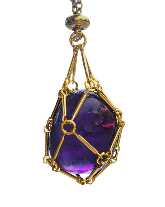 Collier porte-pierre en cristal