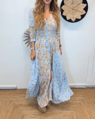 Robe longue de banlieue élégante pour femmes