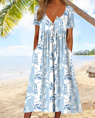 Robe coupe slim et manches courtes