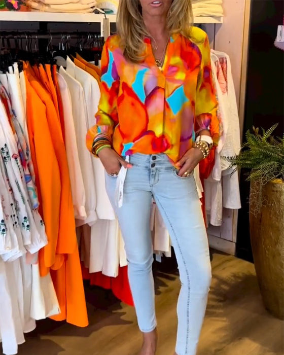 Chemises à manches longues et style décontracté coloré