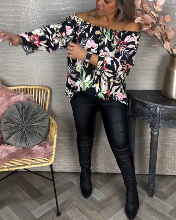 Blouse avec imprimé et une épaule