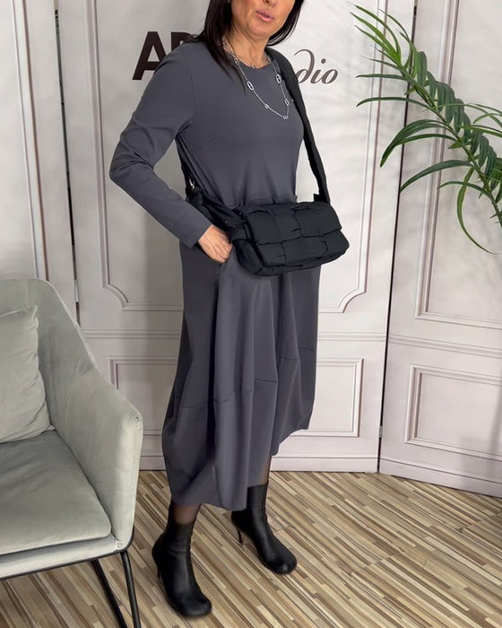 Robe au style décontracté et col rond