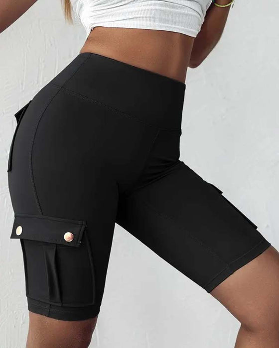 Short taille haute avec poches