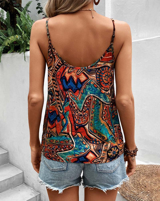 Camisole à imprimé rétro