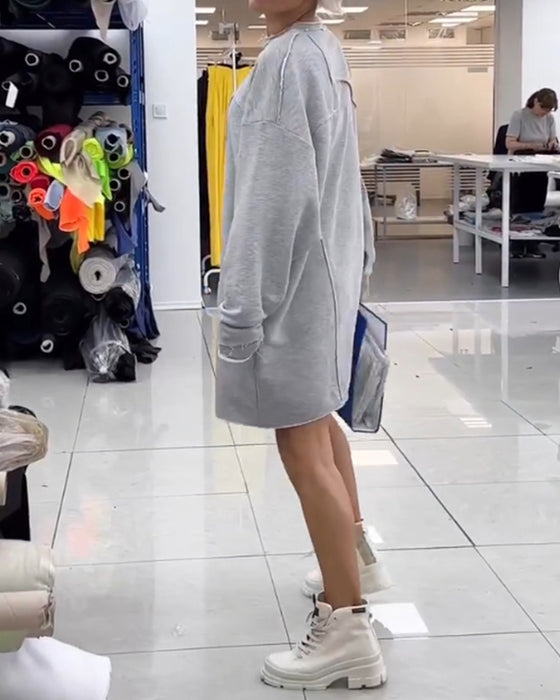 Robe décontractée à col rond