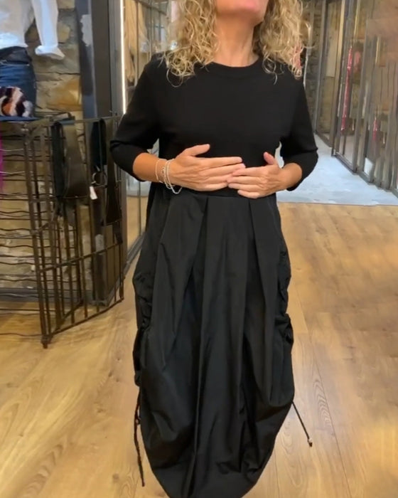 Robe décontractée à cordon coulissant