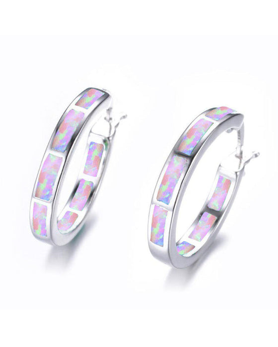 Boucles d'oreilles rondes colorées