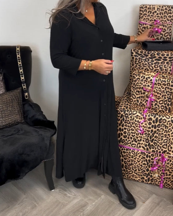 Robe avec boutons et col V