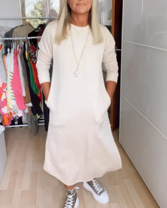 Robe décontractée à col rond