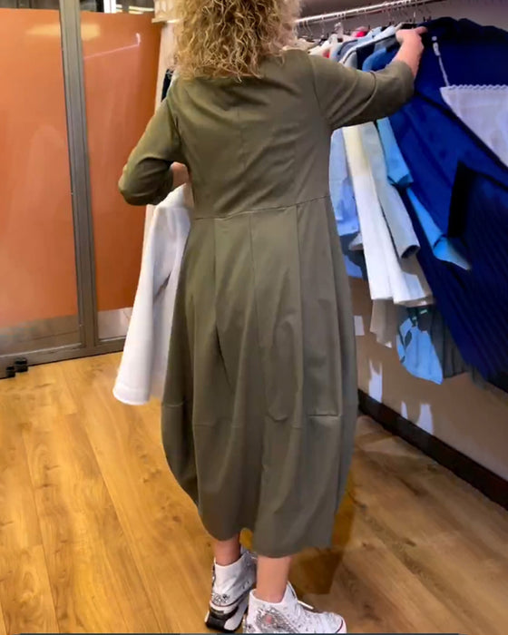 Robe à col rond et manches 2/3