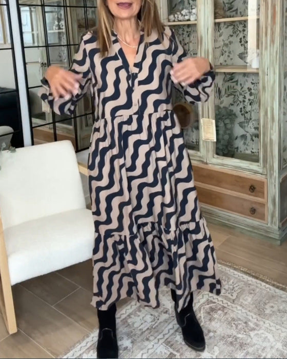 Robe longue et ample imprimée