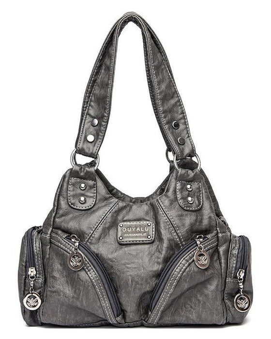 Sac à main messenger en cuir souple vintage